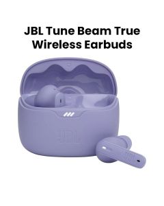 JBL Tune Beam True Wireless Noise Cancelling Earbuds, Pure Bass Sound, Bluetooth 5.3, Smart Ambient, 4-Mics Technology - Purple - TUNE