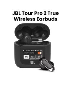 JBL Tour Pro 2 True Wireless Noise Cancelling, Multipoint, IPX5, Smart Touch Display Earbuds - Black - TOURPRO2