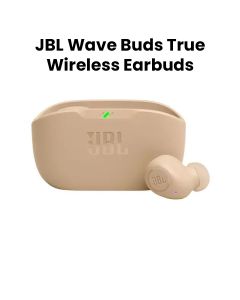 JBL Wave Buds in-Ear Wireless Earbuds With Mic,App for Customized Extra Bass Sound, Ip54 Water And Dust Resistance - Beige - WAVE