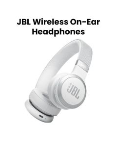 JBL Live 670NC Wireless On Ear With True Adaptive Noise Cancelling Headphones, Up To 65 Hours of Battery Life, Multipoint Connection - White - JBLLIVE670NC