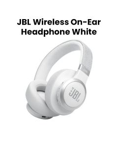 JBL Live 770NC Wireless On-Ear With True Adaptive Noise Cancelling Headphones, Experience The Renowned Sound - White - LIVE770NC