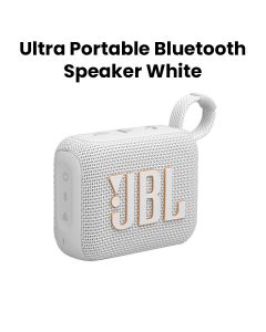 JBL Go 4 Ultra-Portable Bluetooth Speaker, Enjoy Powerful Sound, Compact Design, And Durable Build Perfect For Travel - White - Go 4