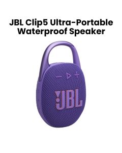 JBL Clip 5 Ultra-Portable Waterproof Speaker, Enjoy Powerful Sound, Compact Design, And Waterproof Durability - Purple - CLIP5