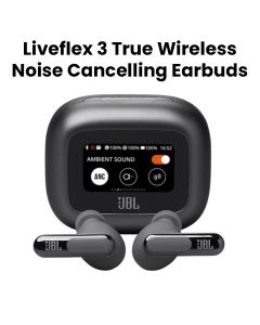 JBL Live Flex 3 True Wireless Noise Cancelling Open-Stick, 50 Hours Playtime, Multi Point Connection, IP55 Waterproof Earbuds - Black - LIVEFLEX3