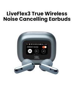 JBL Live Flex 3 True Wireless Noise Cancelling Open-Stick, 50 Hours Playtime, Multi Point Connection, IP55 Waterproof Earbuds - Blue - LIVEFLEX3