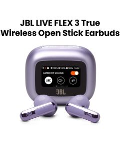 JBL Live Flex 3 True Wireless Noise Cancelling Open Stick Earbuds, 50 Hours Battery Life, Enjoy Powerful Sound - Purple - LIVEFLEX3