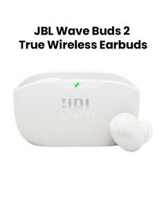JBL Wave Buds 2 True Wireless Noise Cancelling Earbuds With Deep Bass Sound - White - WAVEBUDS2