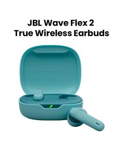 JBL Wave Flex 2 True Wireless Earbuds, Long Lasting Battery Life, Ergonomic Design, Touch Controls For Managing Music - Blue - WAVEFLEX2