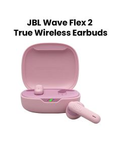 JBL Wave Flex 2 True Wireless Earbuds, Long Lasting Battery Life, Ergonomic Design, Touch Controls For Managing Music - Pink - WAVEFLEX2