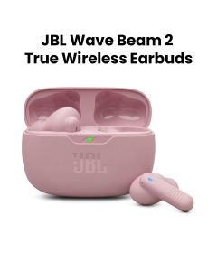 JBL Wave Beam 2 True Wireless Bluetooth 5.3, Active Noise Cancellation Earbuds With Deep Bass Sound - Pink - WAVEBEAM2