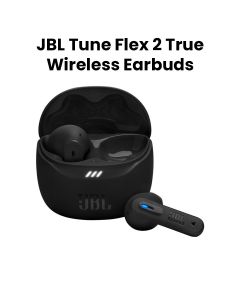 JBL Tune Flex 2 True Wireless Noise Cancelling Earbuds, Up to 48 Hours Total Playback, IP54 Dust And Water Resistant - Black - TUNEFLEX2
