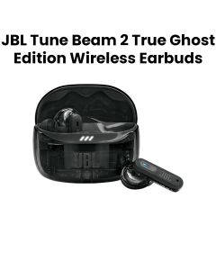 JBL Tune Beam 2 True Wireless Noise Cancelling Earbuds Ghost Edition, Up To 48 Hours Total Playback, IP54 Dust And Water Resistant - Black - TUNEBEAM2