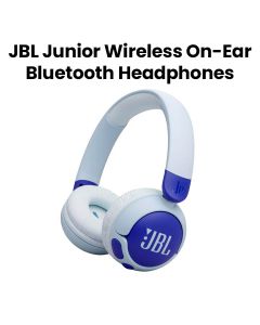 JBL Junior 320BT Wireless On-Ear Kids Headphones, Parental Control With Customizable Volume And Playtime And 50H Battery Life - Blue - JR320BT