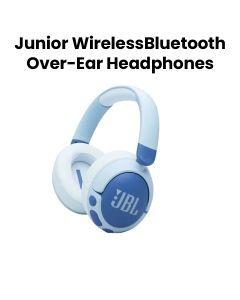 JBL 470NC Wireless Over-Ear Noise Cancelling Kids Headphones Safe Sound, Parental Control With Customizable Volume - Blue - JR470NC