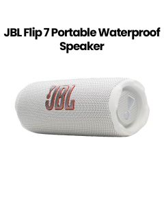 JBL Flip 7 Portable Waterproof And Drop-Proof Bluetooth Speaker, Enjoy Powerful Sound, Durable Design, And Long Battery Life - White - JBLFLIP7WHT