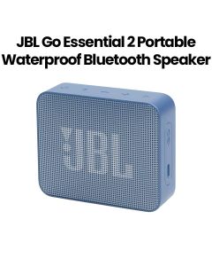 JBL Go Essential 2 Portable Waterproof Bluetooth Speaker, Rich Original Pro Sound Delivers Surprisingly Big Audio And Rich Bass - Blue - JBLGOESSENTIAL2BLU