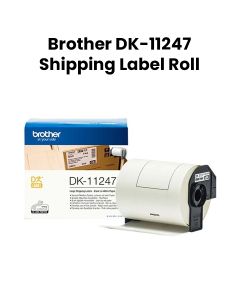 Brother Large Shipping Labels Roll, Wide Compatibility, High-Quality Print Output, Time-Saving Design, Professional Finish - Black On White - DK-11247