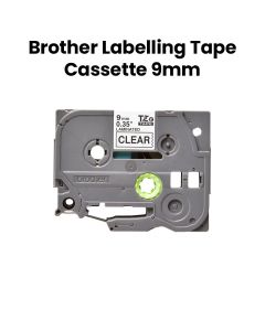 Brother Black On Clear Label Tape For Crisp 6mm, Durable Labeling, Waterproof, Fade-resistant, Ideal For Home, Office - Clear - TZe-121
