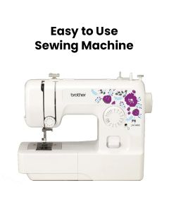 Brother Electric Sewing Machine, 14 Stitch Patterns, 4 Step Button Hole, Top Load Bobbin - White - JA1400