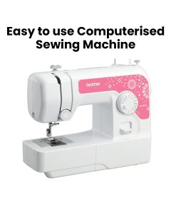 Brother Electric Sewing Machine, 14 Built In Stitches, LED Lighting, Helpful Support App - White - JV1400