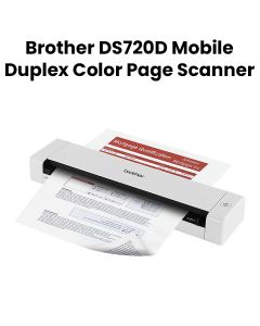 Brother Mobile Duplex Color Page Scanner, Fast Scan Speeds, Compact And Lightweight, Powered Via The Included USB Cable - White - DS720D