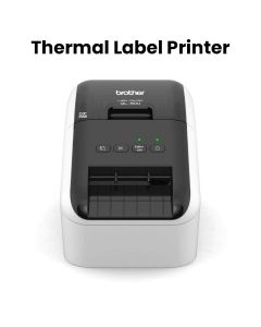 Brother QL-800 Thermal Label Printer | Up to 62mm Width | Print Red/Black on White Label | Auto Cut Function 
