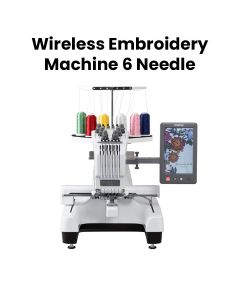 Brother 6-Needle Embroidery Machine, Automatic Needle Threader, Extra Large Colour Touchscreen, Free App To Transfer Files - White - PR680WC