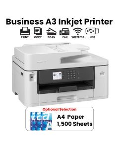 Brother A3 Inkjet Printer, High Capacity Trays, 2.7" TFT Color Touchscreen LCD, High Volume Re Imagined - White - MFC-J2340DW