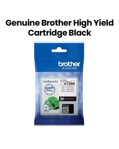 Brother Genuine High Yield Cartridge, Produces Clear Black Text, Detailed Graphics - Black - LC472BK