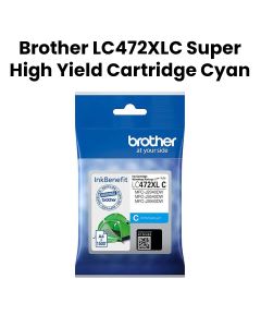 Genuine Brother Super High Yield Cartridge For High-Quality Printing, Easy Installation - Cyan - LC472XLC
