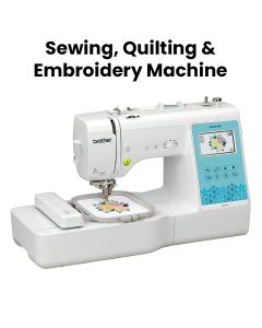 Brother Innov-is Sewing Quilting And Embroidery Machine, 135 Built-in Embroidery Patterns, Advanced Needle Threading System - White - M370