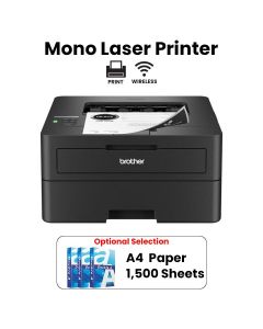 Brother Wireless Mono Laser Printer, Up To 34 ppm, Hi-Speed USB, Wireless & Wi-Fi Direct, Automatic 2-Sided (Duplex) Print - Black - HL-L2461DW