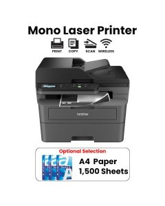Brother Fast Multifunction Dual Band WIFI Duplex ADF Printer, 2 In 1 (ID) Copy Button, 256MB Memory, Print Scan Copy - Black - DCP-L2640DW