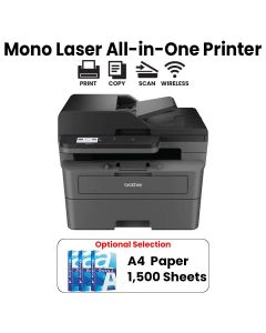 Brother Auto 2-Sided Mono Laser Printer, Up to 34 ppm, Hi-Speed USB, Wired & Wireless Connectivity - Black - MFC-L2885DW