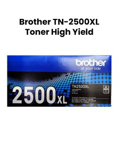 Genuine Brother High-yield Toner Cartridge For Sharp, Consistent And Professional-quality Printing - Black - TN-2500XL