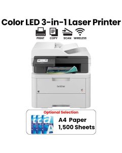 Brother Color LED Laser Multifunction Printer, LED Printing Technology, Automatic Duplex Printing, ADF Support - White - MFC-L3720CDW