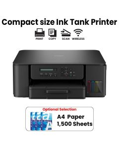 Brother A4 3-in-1 Ink Tank Printer, Automatic Duplex Printing, Wireless Connectivity, Compact Design, Mobile Printing Support - Black - DCP-T530DW