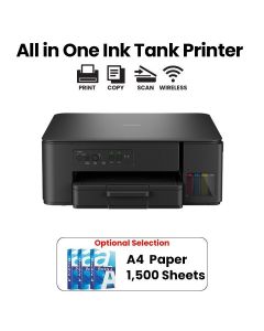 Brother Wireless All in One Ink Tank Printer, Ultra Compact Design, Wireless And Air Print - Black - DCP-T430W