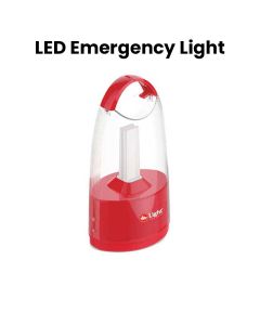 Mr. Light LED Emergency Light, 360-Degree Light-Emitting Angle, Rainfall Protection, Rechargeable Battery, Charging Indicator - Red - MR.360