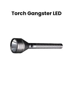 Mr. Light Rechargeable Gangster LED Flashlight Torch, High Power LED, 2800 Meter Beam Distance, Long Lasting Rechargeable Battery - Silver - MR240