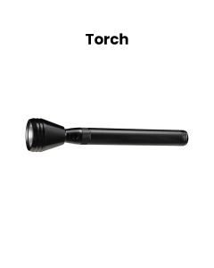 Mr. Light Rechargeable LED Flashlight Torch, USB-C Charging Port, Durable Design, Push Button Operation, Compact Cylindrical Design - Black - MR3311