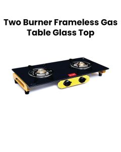 Mr. Light Two Burner Frameless Gas Stove, Automatic Ignition, Tempered Glass Top - Black - MR GB2567GS
