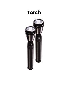 Mr. Light Rechargeable LED Flashlight Torch, 1500 Meter Beam Coverage, 2000mAh Li-Ion Battery, Water Resistant Outdoor Design - Black - MR2323