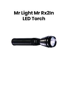 Mr. Light Bullet Rechargeable LED Torch, 500 Meters Beam Range, Long Battery Life, Durable Design - Black - MR RX2IN