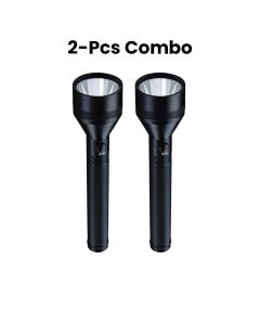 Mr. Light Cobra LED Flashlight Combo 2 Pieces, Long Range Brightness, Ideal For Trekking, Night Work And Home Use - Black - GT25*2