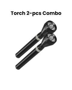 Mr. Light Spyder Torch Combo 2 Pieces, USB-C Charging Port, Rechargeable LED Flashlight, 2000mAh Li-Ion Battery - Black - SPYDERMR3333