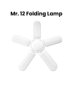 Mr. Light Folding LED Lamp 48W, Super Bright Angle Adjustable Home Ceiling Lights, Long-Lasting Construction, Foldable Fan Blade Lights Lighting - White - MR 12