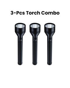 Mr. Light Torch Combo 3 Pieces, 500 Lumens Brightness, 2700 Meters Illumination, 6000mAh Battery - Black - GT35