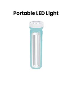 Mr. Light Portable LED Light, 250 Lumens Bright Output, 4–5 Hours Backup Time, Rechargeable Li-ion Battery, 4W Energy-Efficient Power - Light Blue - MR 3152