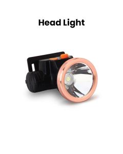 Mr. Light Head Light, Powerful 3W LED Illumination, Rechargeable Battery, Adjustable Headband, Lightweight And Durable Design - Black - MR33